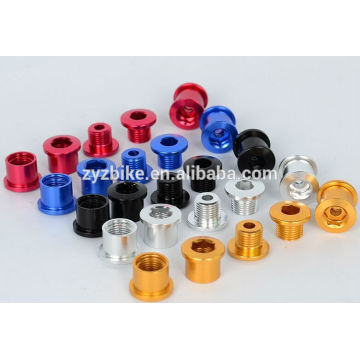 Mountain bike crankset bolts bicycle crankset nuts bolts 6.5mm aluminum crankset crank nut